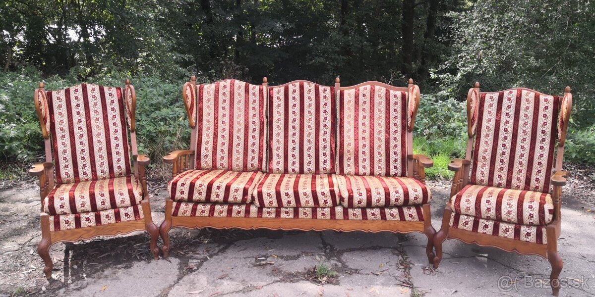 Starožitná sedacia súprava 3+1+1
