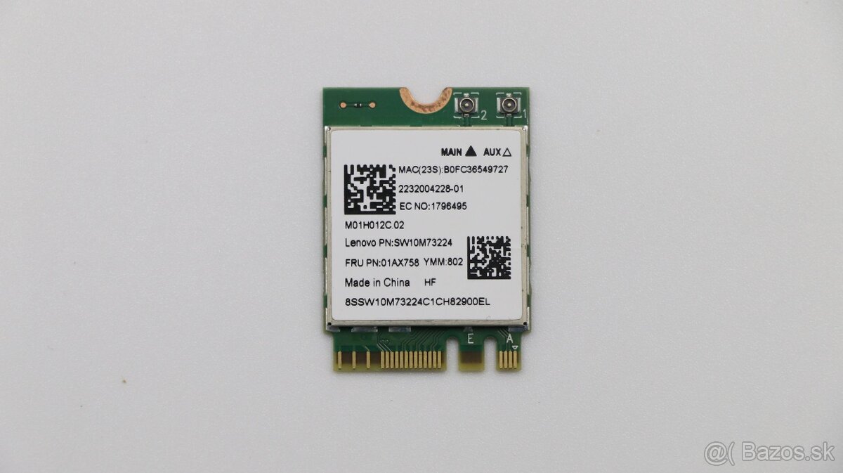 Predám internú wifi 5 kartu realtek 8822BE