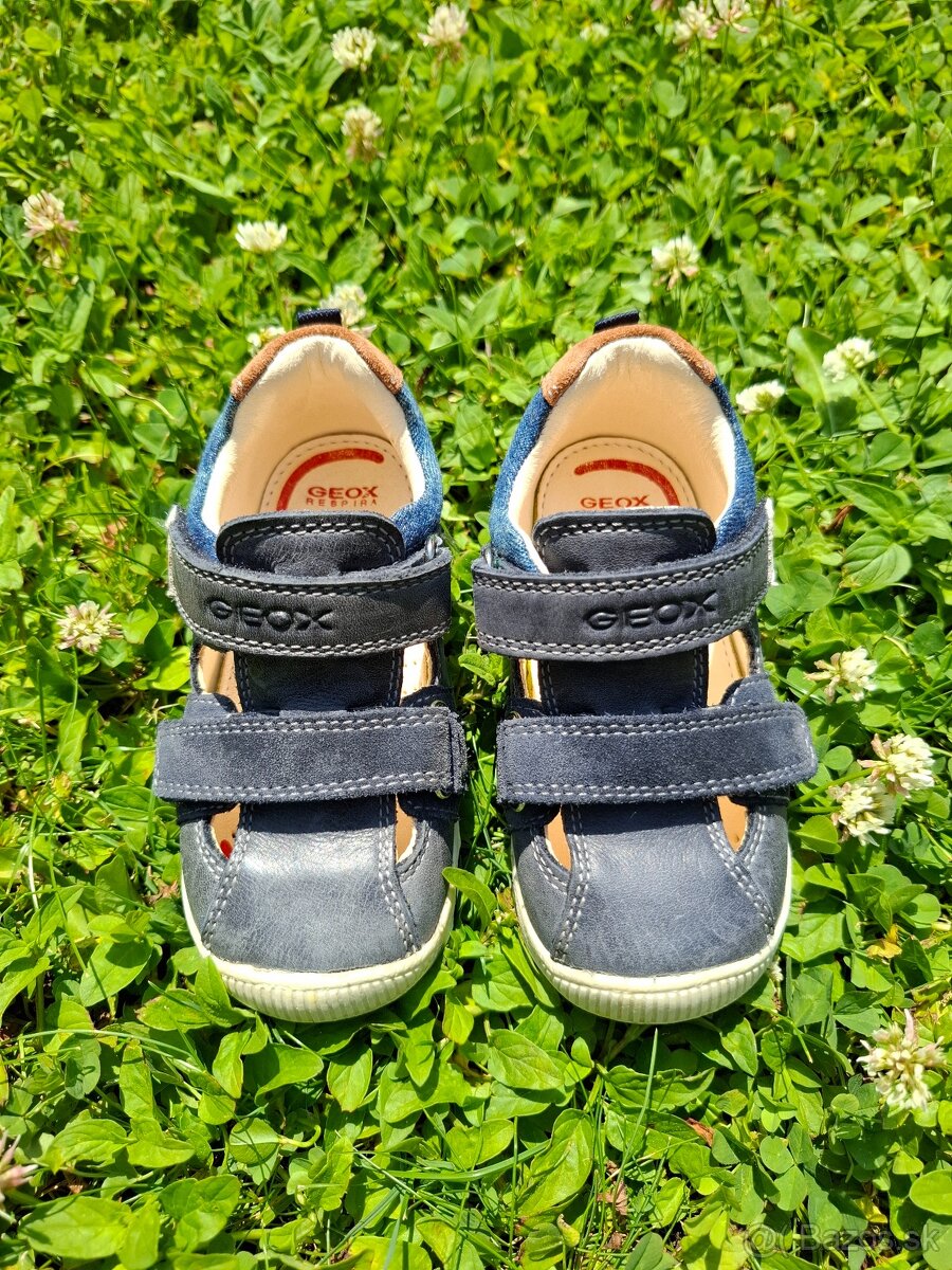 Chlapčenské kožené barefoot poltopánky GEOX, veľkosť 22