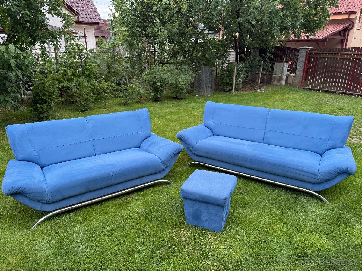 Sedacia súprava 2 kusy+taburet