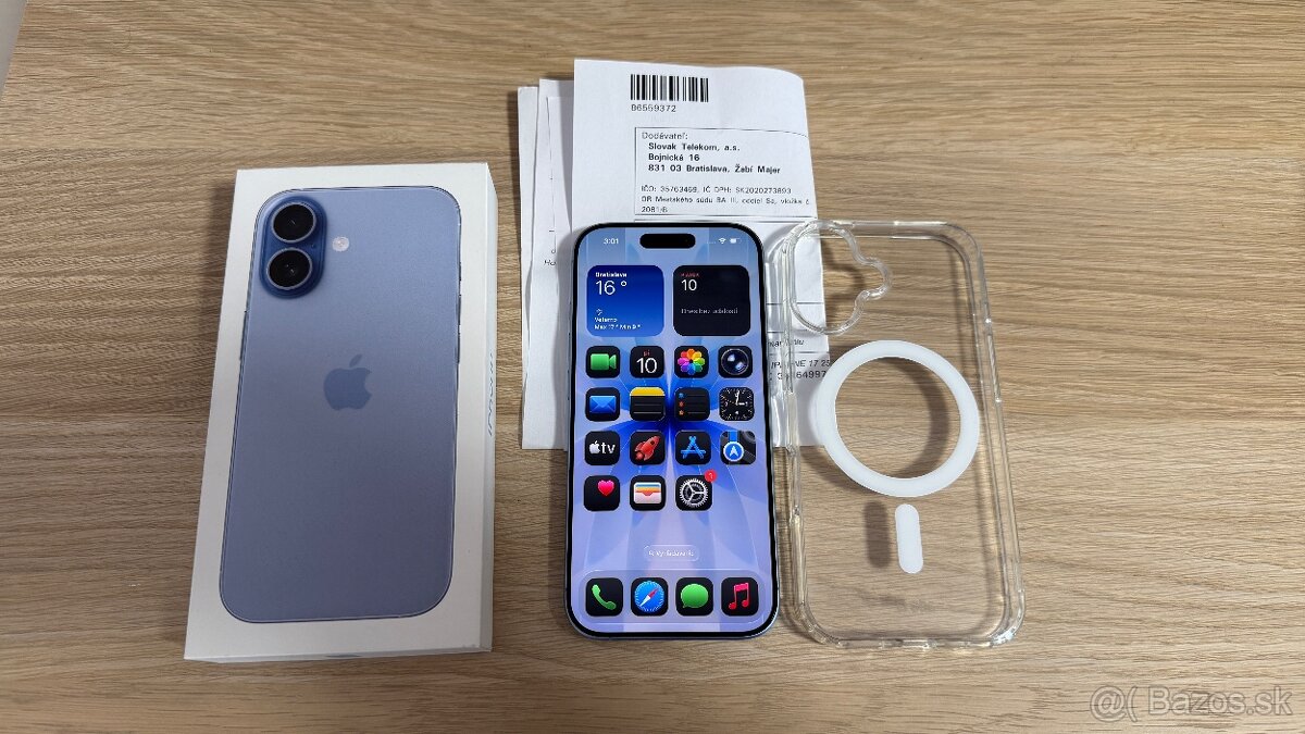 Vymenim novy iPhone 17 Mist Blue 256gb zaruka 2 roky Telekom
