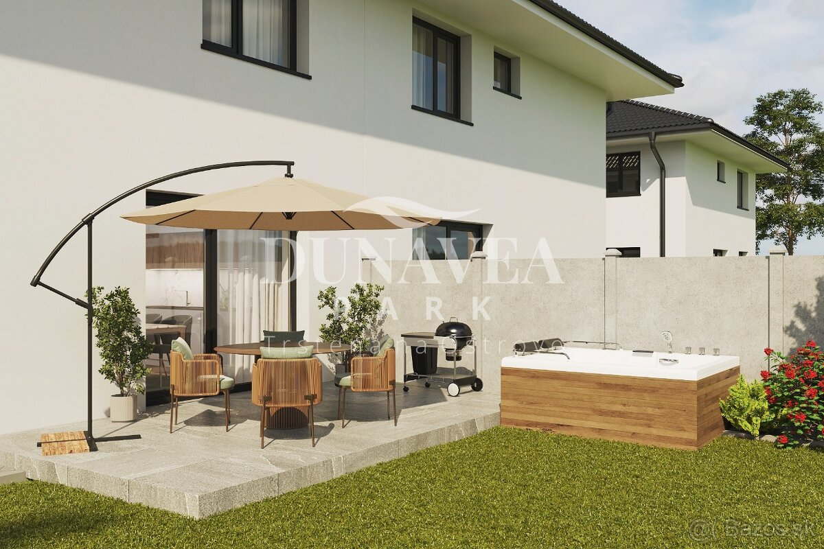 Veľký 3i byt+terasa+záhrada+2xparking,Trstená n/Ostrove,DS