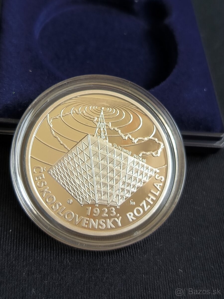 Strieborné mince Československy rozhlas CZ+SK PROOF