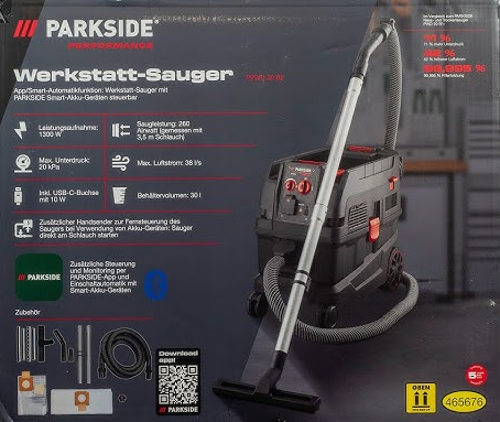 Nevyužitý Performance Parkside priemyselný vysávač