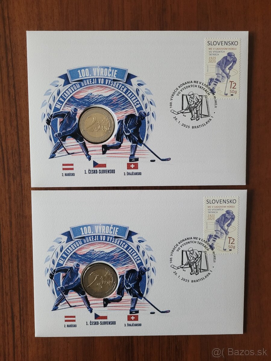 Numizmatická obálka100. výročie konania ME v ľadovom hokeji