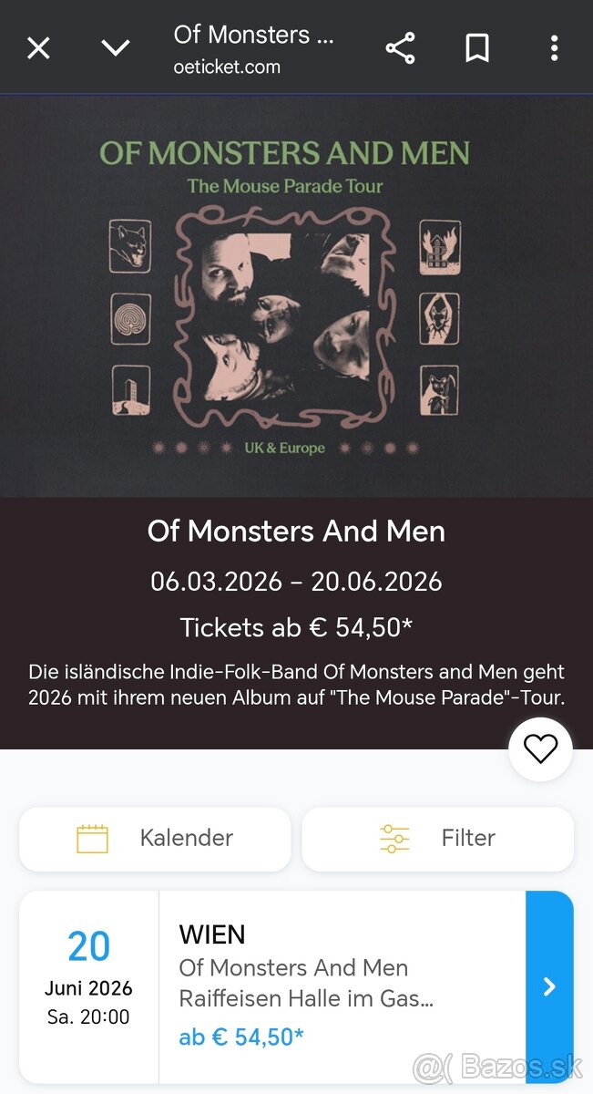 Of Monsters and Men - Viedeň 20.6.2026