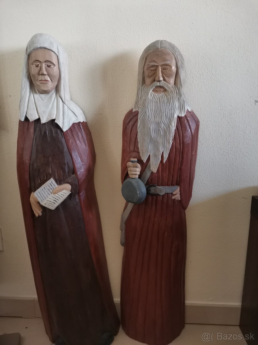 Drevorezba -2 postavy - V 85 cm