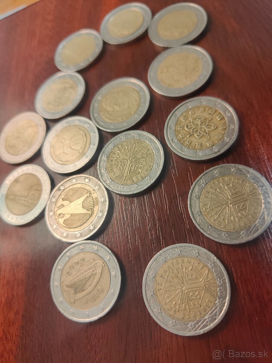 2 eurové mince