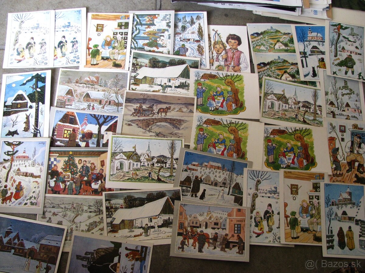 staré pohlednice - celkem 250 kusů