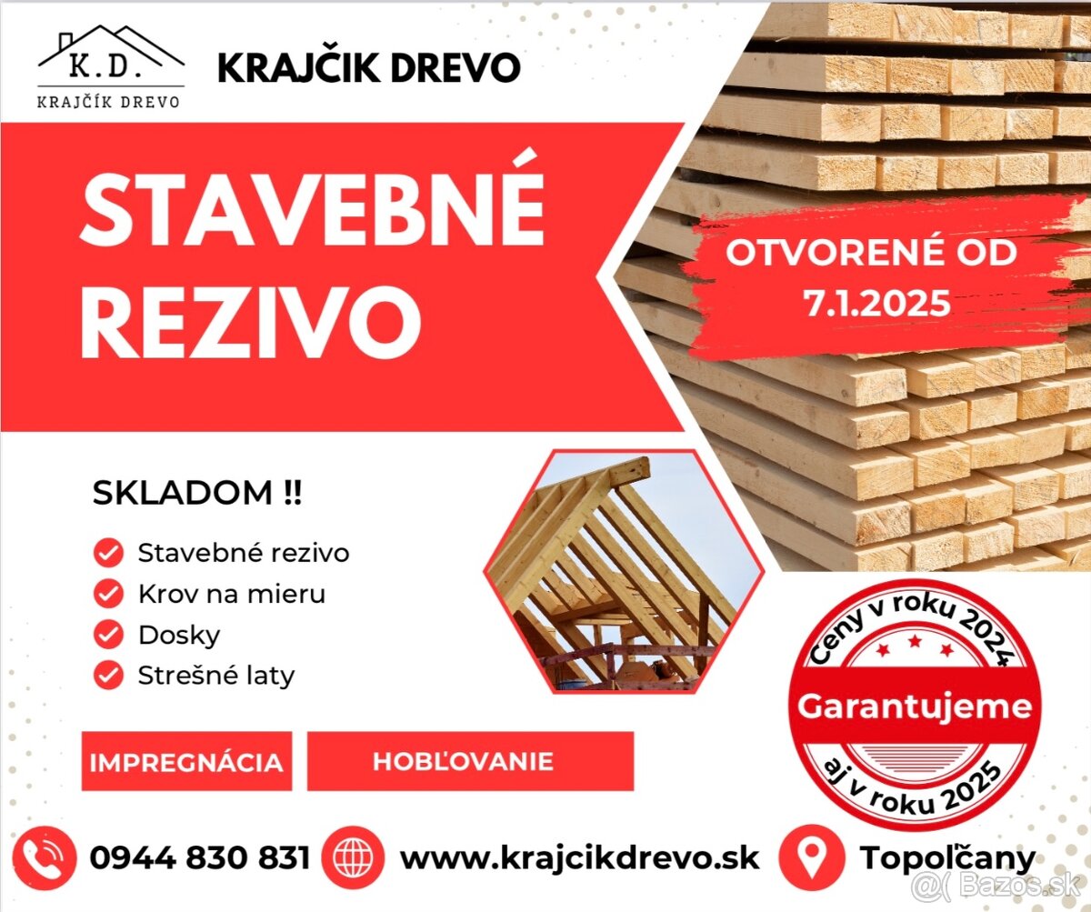 Stavebné rezivo SKLADOM