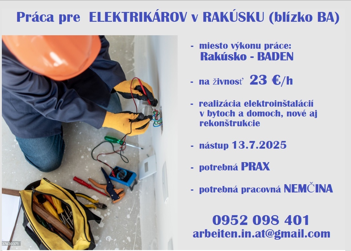 práca pre ELEKTRIKÁROV v Rakúsku