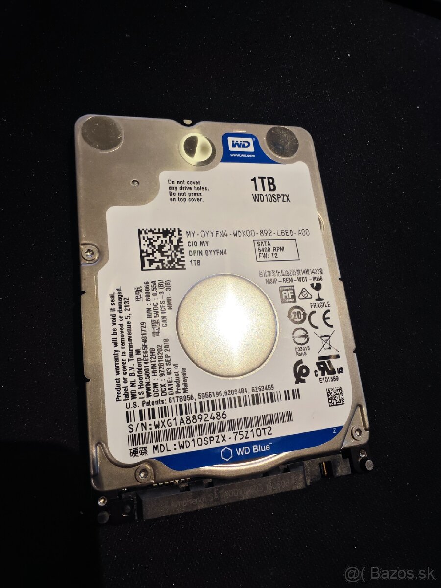 HDD 2.5" 3.5" 1TB 500GB