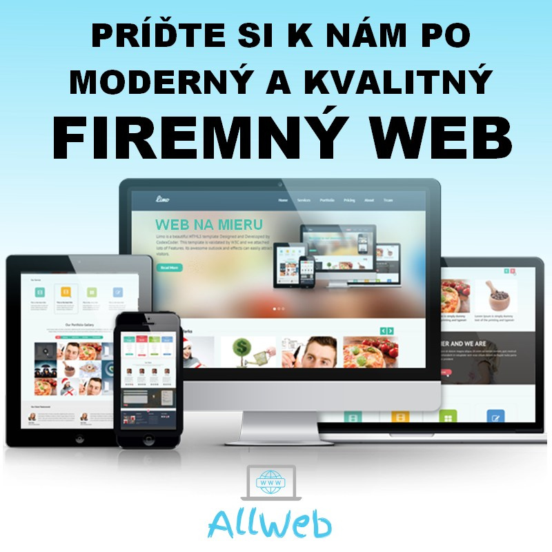 Webstránka pre Vašu firmu už od 150 €