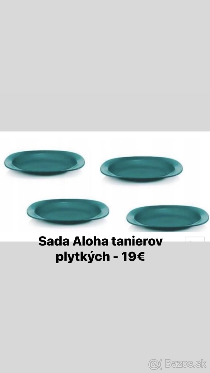 Sada 4ks plochých tanierov Aloha