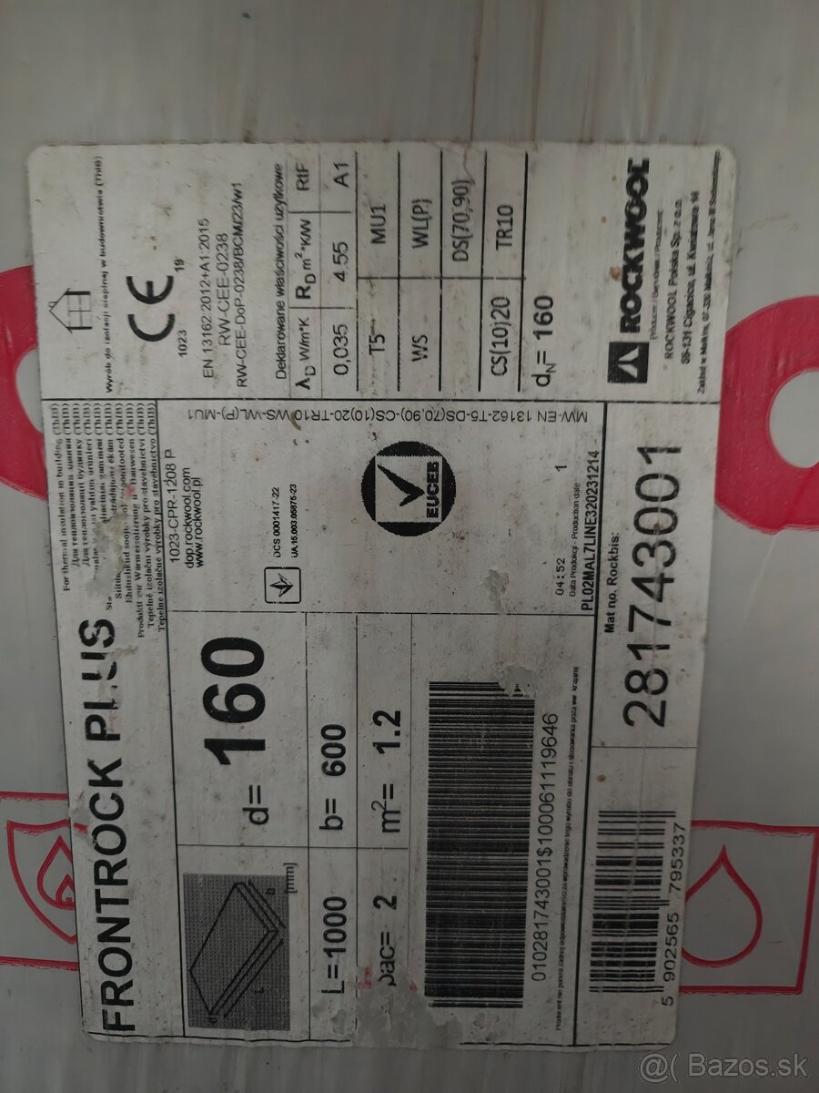 RockWool Frontrock Plus 160mm