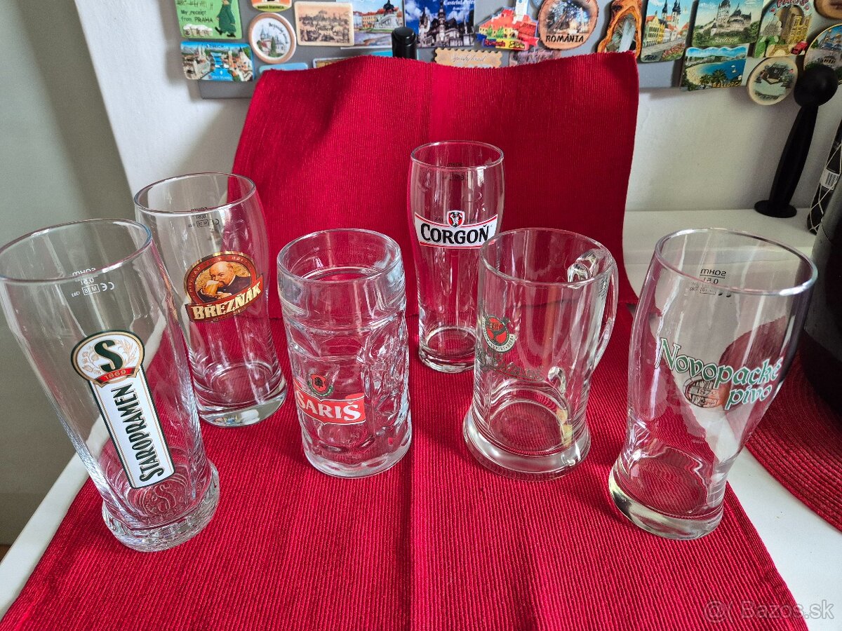 Sklenené poháre na pivo