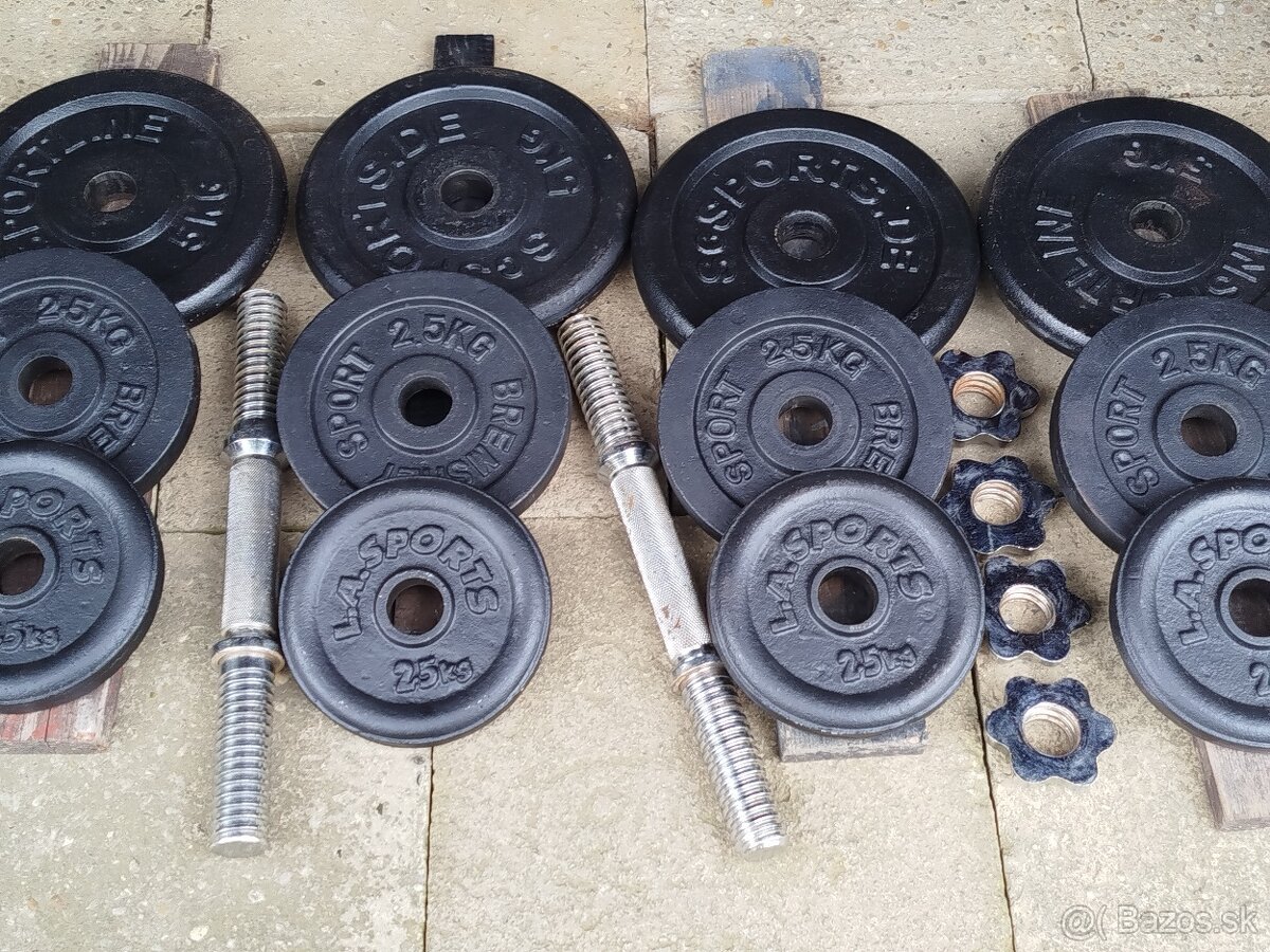 Jednoručné činky 2 x 22kg