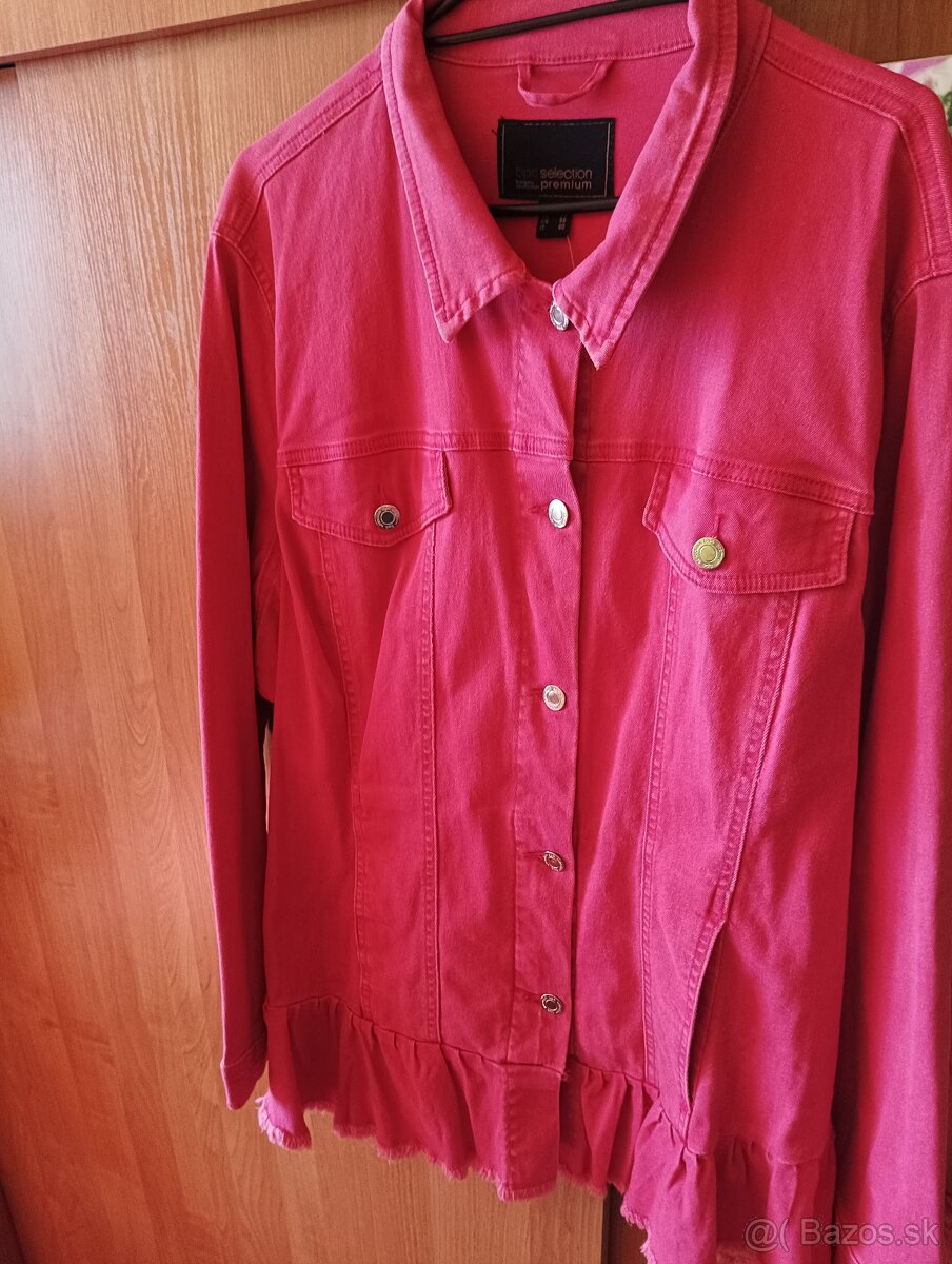 Nová ružová bunda pre moletky xxxl