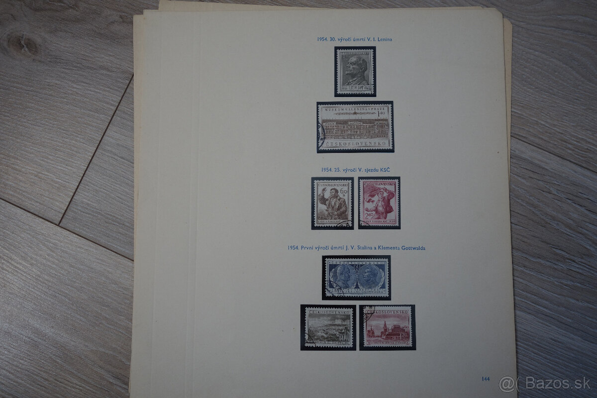 Československo 1954, zbierka stav /ʘ