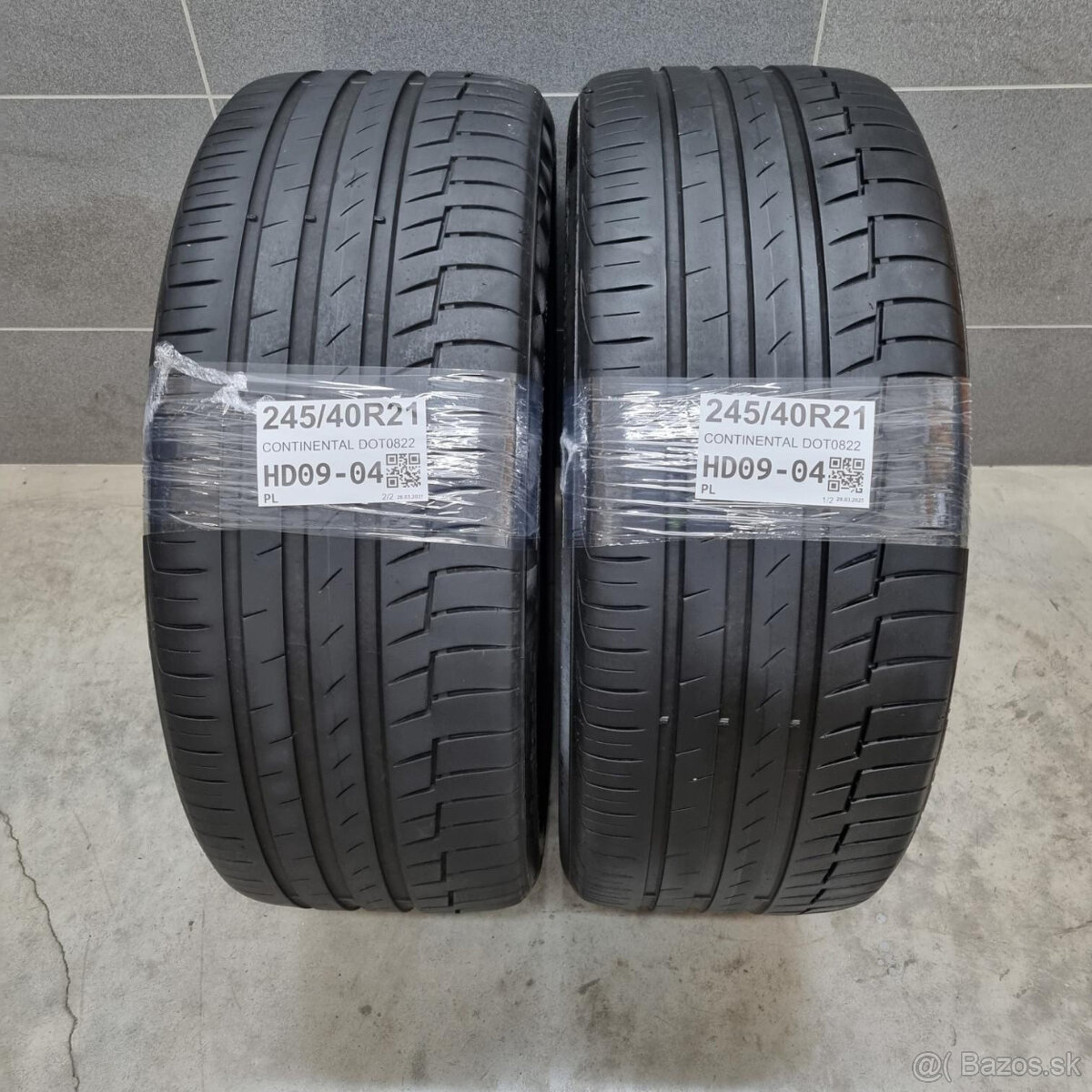 Letné pneumatiky 245/40 R21 CONTINENTAL DOT0822
