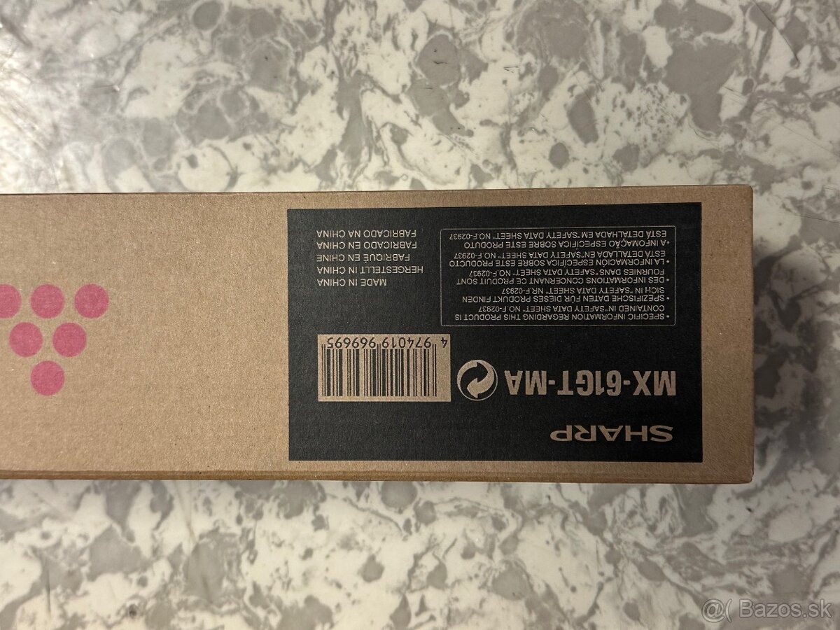 Toner Sharp MX61GTMA (MX-61GT-MA), magenta (purpurový)