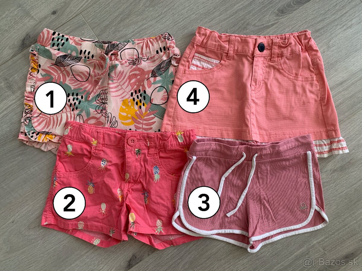 Detské kraťasy a sukňa zn. Benetton / Coccodrillo veľ. 110