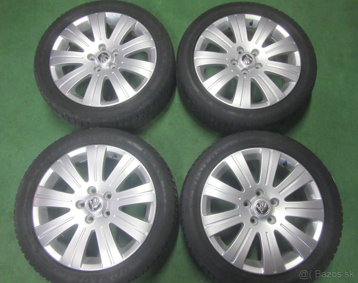 R17 Zimná sada ŠKODA rozteč 5x112 205/50R17 DUNLOP