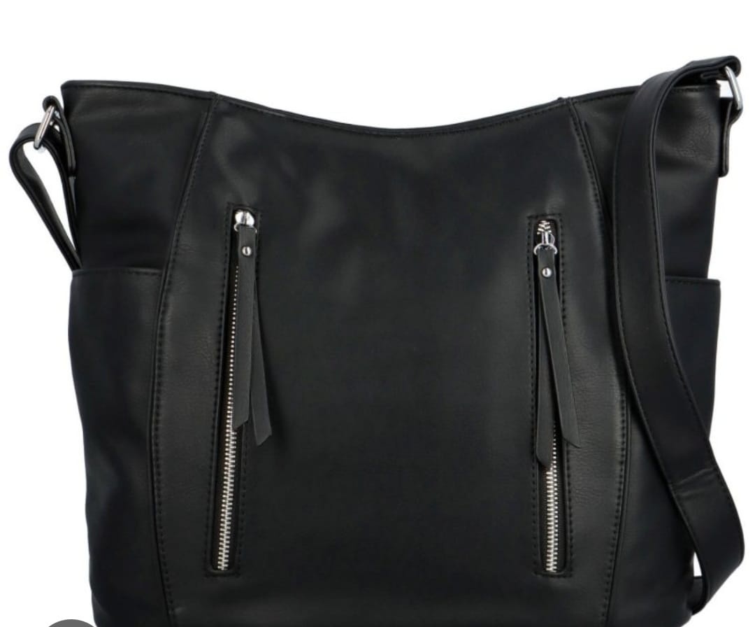 KABELKA CROSSBODY VEĽKÁ S POPRUHOM ČIERNA
