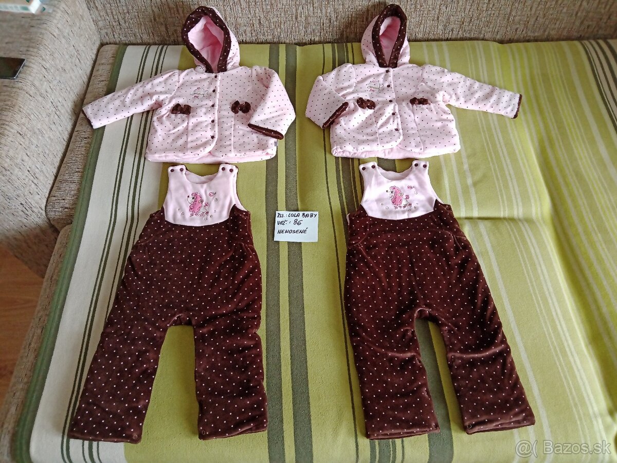 Nenosené zimné komplety pre dvojičky dievčatá/ jednotlivo