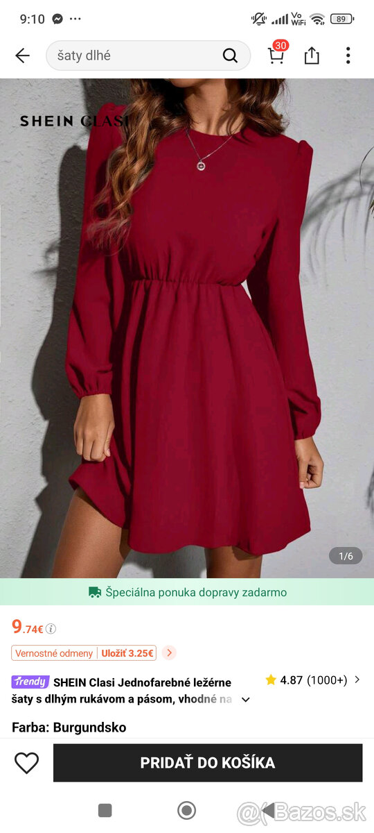 Dámske šaty veľ. L