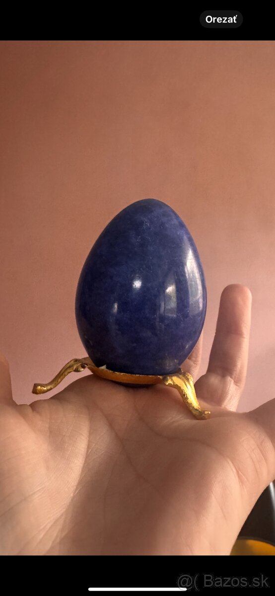 Lapis Lazuli na zlatom podstavci Zberateľské Vajce