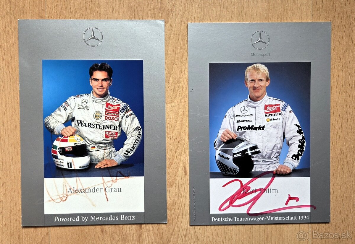 Kurt Thiim a Alexander Grau Mercedes DTM autogramy