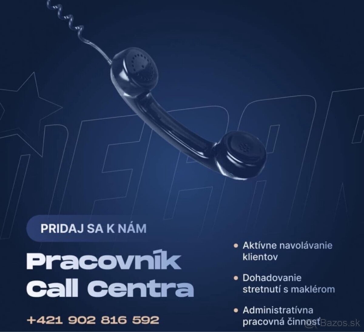 Práca z domu na Call Centre celé Slovensko
