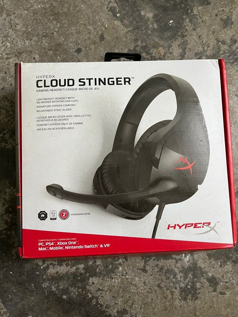 HP HyperX Cloud Stinger Gaming Headset, červený