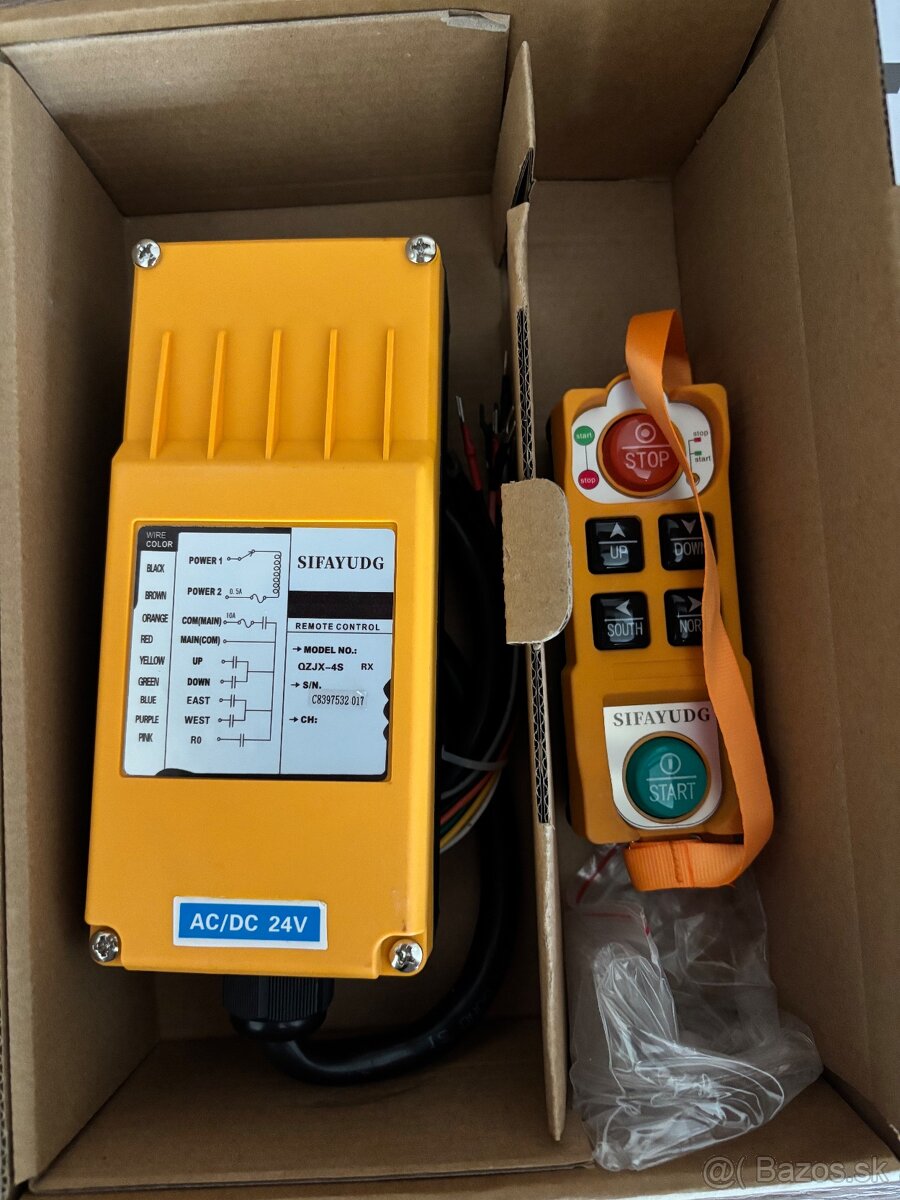 Diaľkový ovládač 24V – nový – 90 €