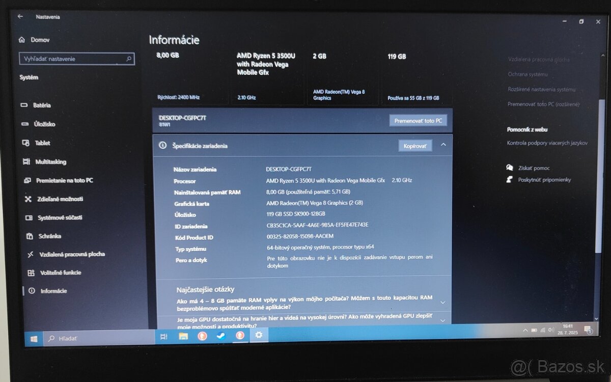 Lenovo ideapad 3 15ADA05