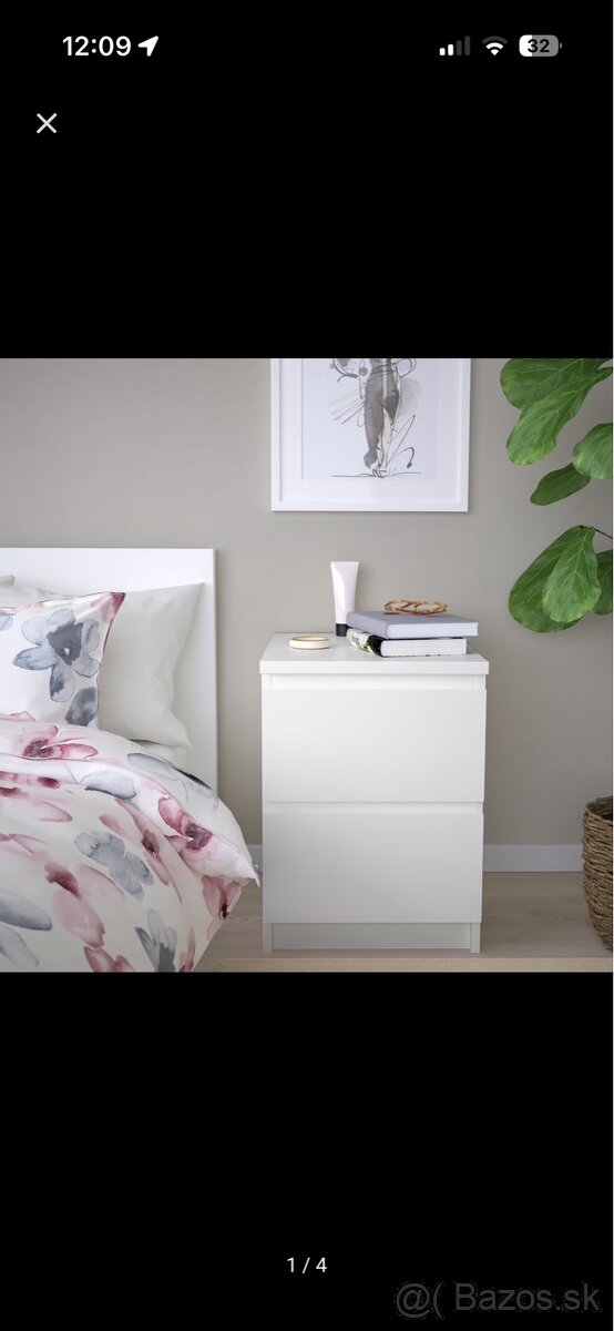 Ikea Nočný Stolík Malm