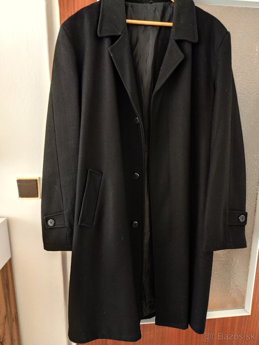 Pánsky čierny kabát XXL