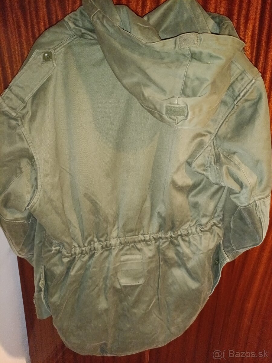 Poľná bunda s kapucňou M64 zelená Belgicko original