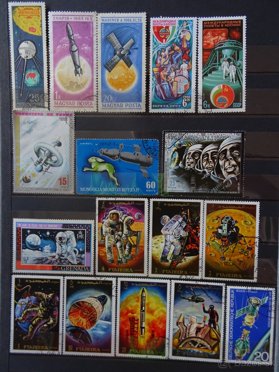Pekná zbierka známok VESMÍR