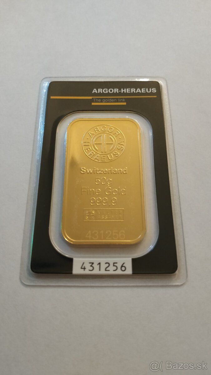 Investičné zlato 50g