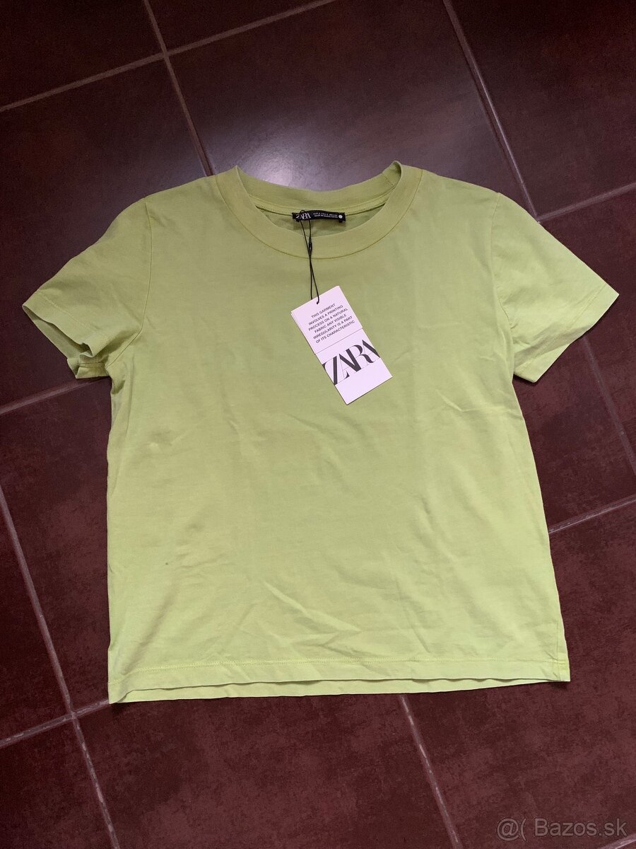 Zelené tričko Zara - s visačkou