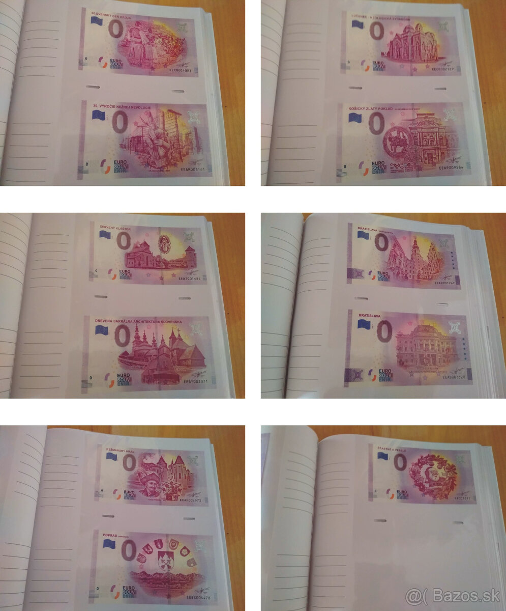 Predám slovenské 0 eurové Euro bankovky.