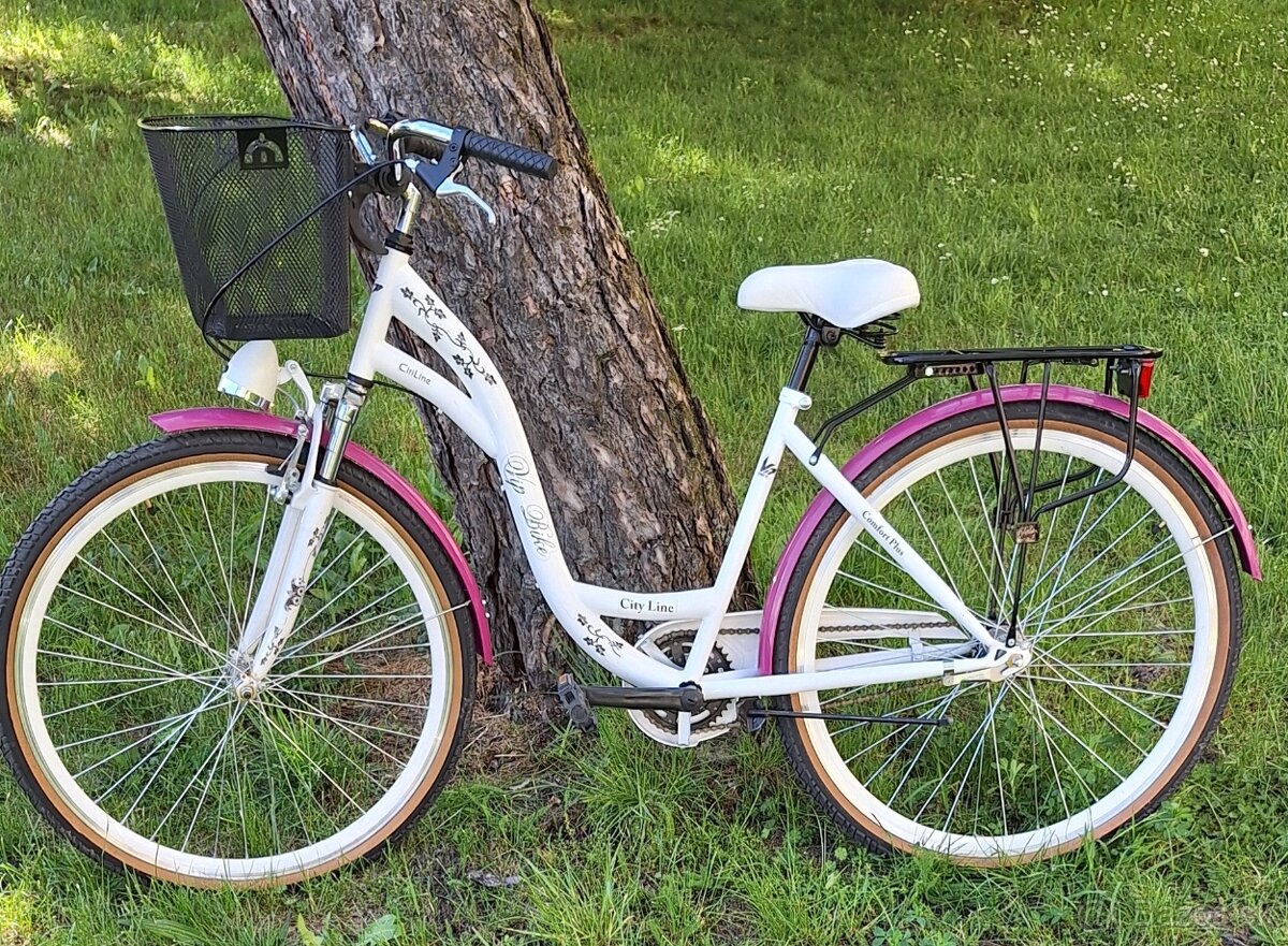 Krásny retro dámsky bicykel