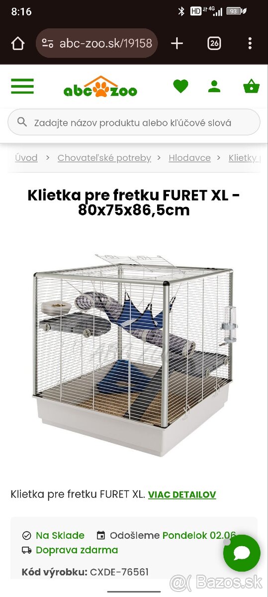 Klietka pre fretky zajacika