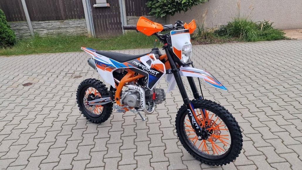 Pitbike MiniRocket DT125 17/14, světlo, el startér, řazení s
