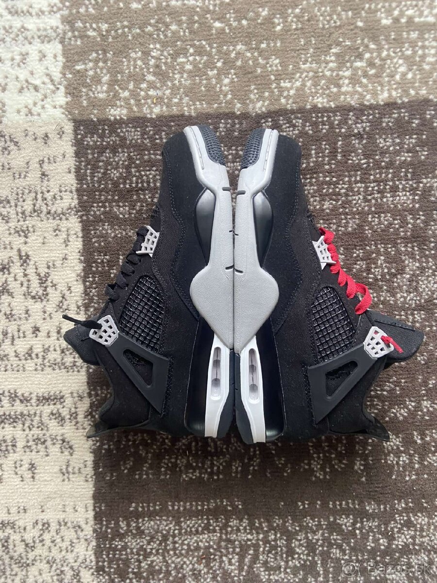 Jordan 4s Black Canvas