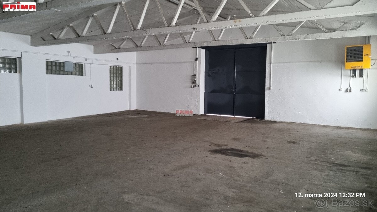 ID 3018 Prenájom: výrobná / skladová hala, 488 m2