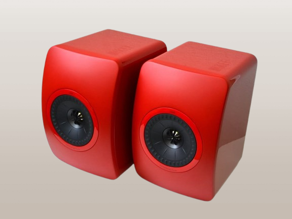 KEF LS50 Speakers Limited Edition Racing Red Speakers