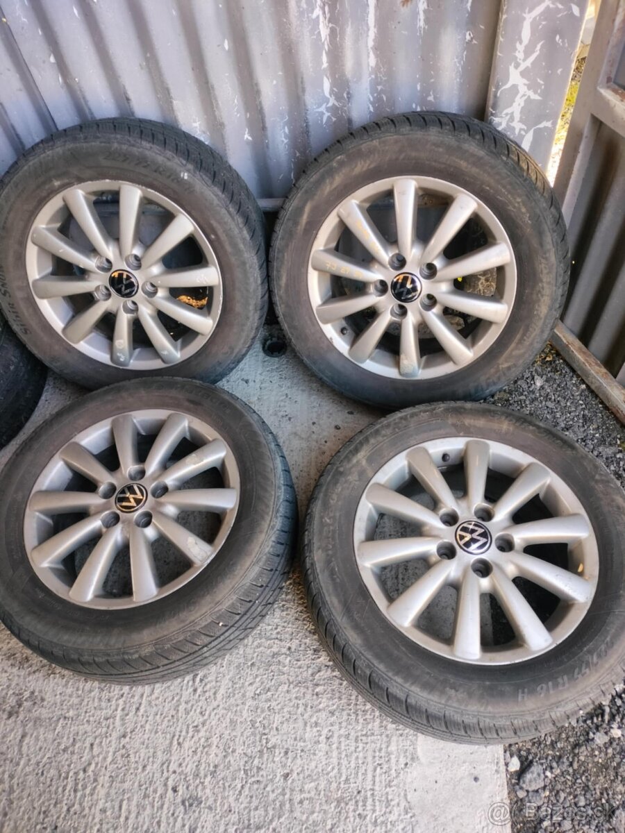 4ks alu disky vw Sharan 5x112 r16 pneu 225/55 r16 5mm